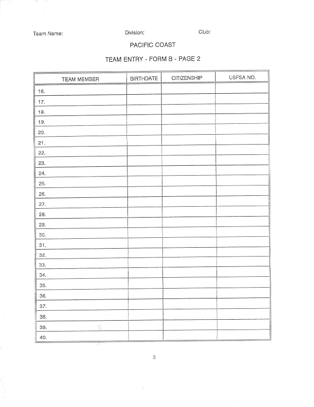 (Team Entry Fom B, Page 2)
