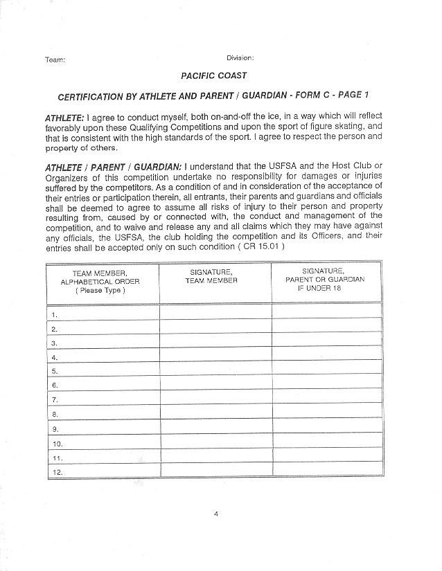 (Team Entry Fom C, Page 1)