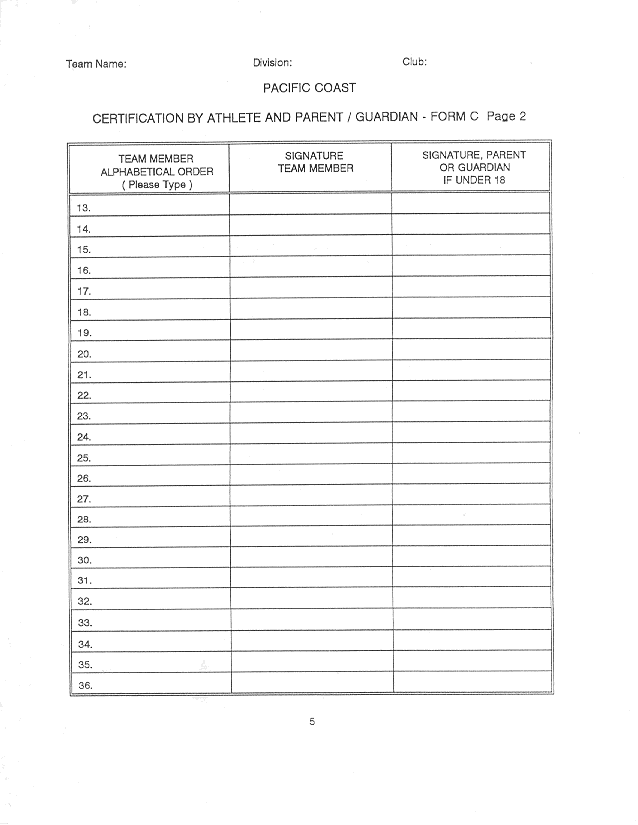 (Team Entry Fom C, page 2)